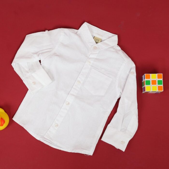 ⁦قميص بدون قبه للأطفال لون ابيض⁩ - الصورة ⁦2⁩