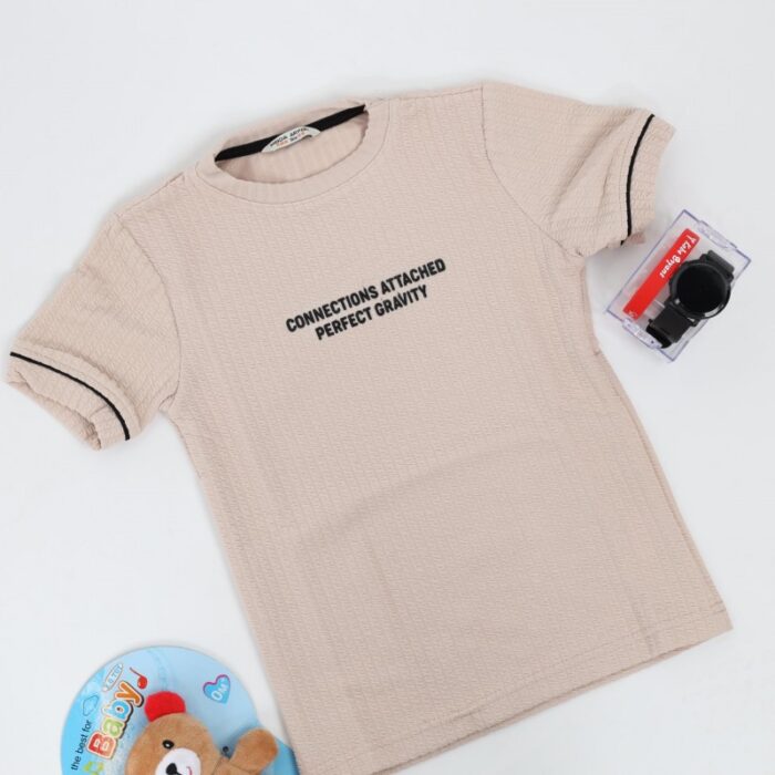 ⁦بلوزة ربس للأطفال لون بيج⁩ - الصورة ⁦4⁩