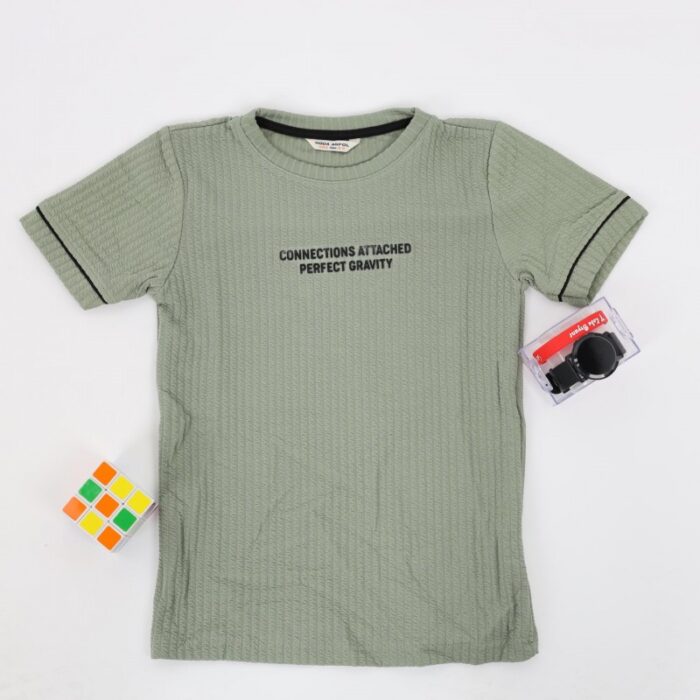 1033752198_67dc6b532e25c بلوزة ربس للأطفال لون فستقي - الصورة 1