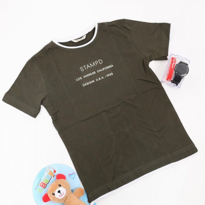 1033752207_67dc6b94d587e بلوزة قبة دائرية للأطفال لون زيتي - الصورة 1