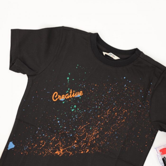 1033752212_67dc6bb678b83 بلوزة تصميم مطبع للأطفال لون اسود - الصورة 1