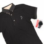 ⁦بلوزة بولو قبه للأطفال لون اسود⁩ - الصورة ⁦2⁩