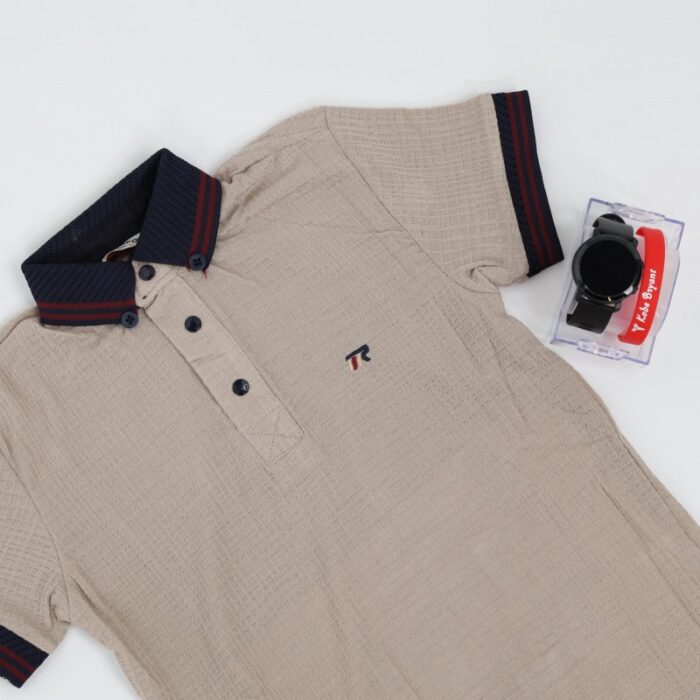 ⁦بلوز بتصميم قبه لون بيج⁩ - الصورة ⁦4⁩