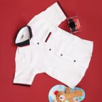 ⁦قميص نصف كم ربس للأطفال لون ابيض⁩ - الصورة ⁦2⁩