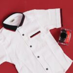 ⁦قميص نصف كم ربس للأطفال لون ابيض⁩ - الصورة ⁦3⁩