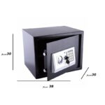 خزنة معدنية مع رقم سري ومفتاح مقاس ( 32*40*32 سم )