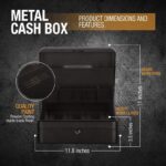 ⁦صندوق عملة معدني مع مفتاح قياس 24*30*8 سم⁩ - الصورة ⁦2⁩