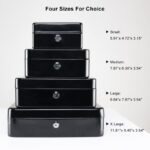 ⁦صندوق عملة معدني مع مفتاح حجم XLarge قياس ( 23*30*8.5 سم )⁩ - الصورة ⁦3⁩