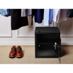 ⁦خزنة معدنية مع رقم سري ومفتاح مقاس ( 51.5*32.5*37 سم ) لون أبيض⁩ - الصورة ⁦3⁩