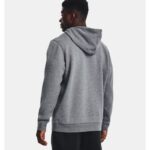 ⁦Under Armour Men's UA Icon Fleece Hoodie- هودي اندر ارمور ايكون فليس للرجال لون رمادي⁩ - الصورة ⁦2⁩