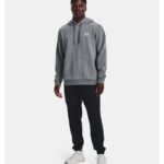 ⁦Under Armour Men's UA Icon Fleece Hoodie- هودي اندر ارمور ايكون فليس للرجال لون رمادي⁩ - الصورة ⁦3⁩