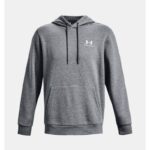 ⁦Under Armour Men's UA Icon Fleece Hoodie- هودي اندر ارمور ايكون فليس للرجال لون رمادي⁩ - الصورة ⁦4⁩