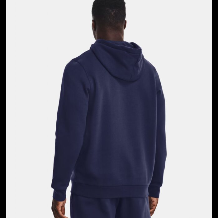 ⁦Under Armour Men's UA Icon Fleece Hoodie- هودي اندر ارمور ايكون فليس للرجال لون كحلي⁩ - الصورة ⁦2⁩