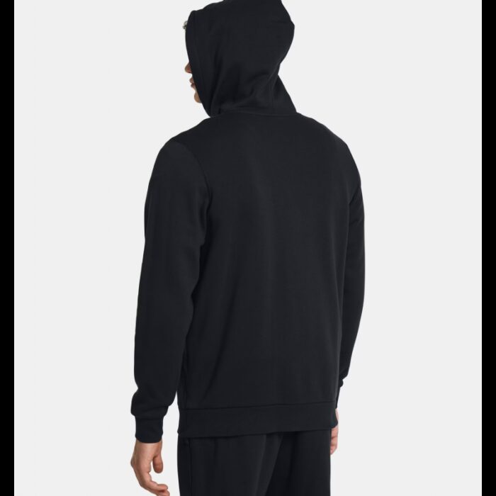 ⁦Under Armour Men's UA Icon Fleece Full-Zip Hoodie- جاكيت اندر ارمور ايكون فليس فل زيب للرجال لون كحلي⁩ - الصورة ⁦2⁩