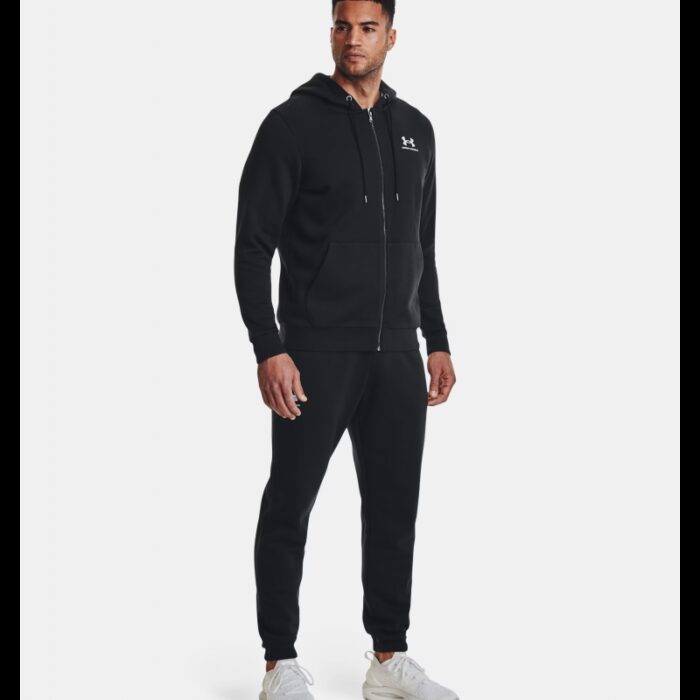 ⁦Under Armour Men's UA Icon Fleece Full-Zip Hoodie- جاكيت اندر ارمور ايكون فليس فل زيب للرجال لون كحلي⁩ - الصورة ⁦3⁩