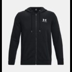 ⁦Under Armour Men's UA Icon Fleece Full-Zip Hoodie- جاكيت اندر ارمور ايكون فليس فل زيب للرجال لون كحلي⁩ - الصورة ⁦6⁩