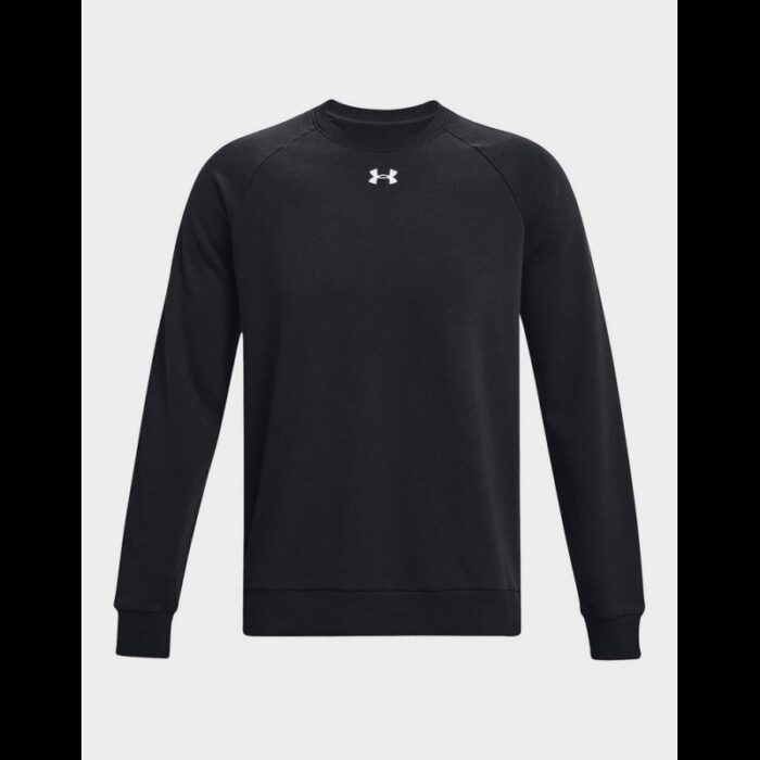 ⁦Under Armour Men's UA Rival Fleece Crew Shirt- تيشيرت اندر ارمور ايكون فليس للرجال لون أسود⁩ - الصورة ⁦4⁩
