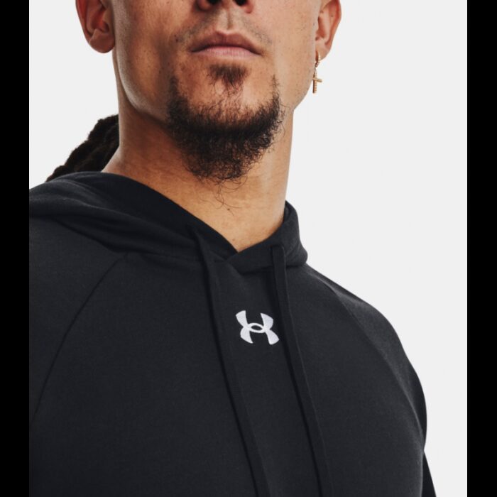 ⁦Under Armour Men's UA Rival Fleece Hoodie- هودي اندر ارمور ريفال فليس للرجال لون أسود⁩ - الصورة ⁦4⁩
