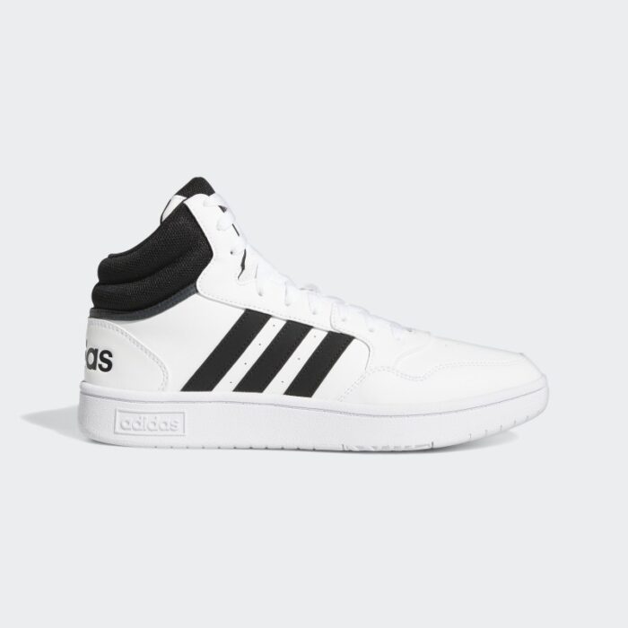 1033752278_67dc6c32a1493 adidas Mens' Hoops 3.0 Mid Classic Vintage Shoes - White- حذاء اديداس هوبس 3.0 ميد كلاسيك للرجال لون ابيض - الصورة 1