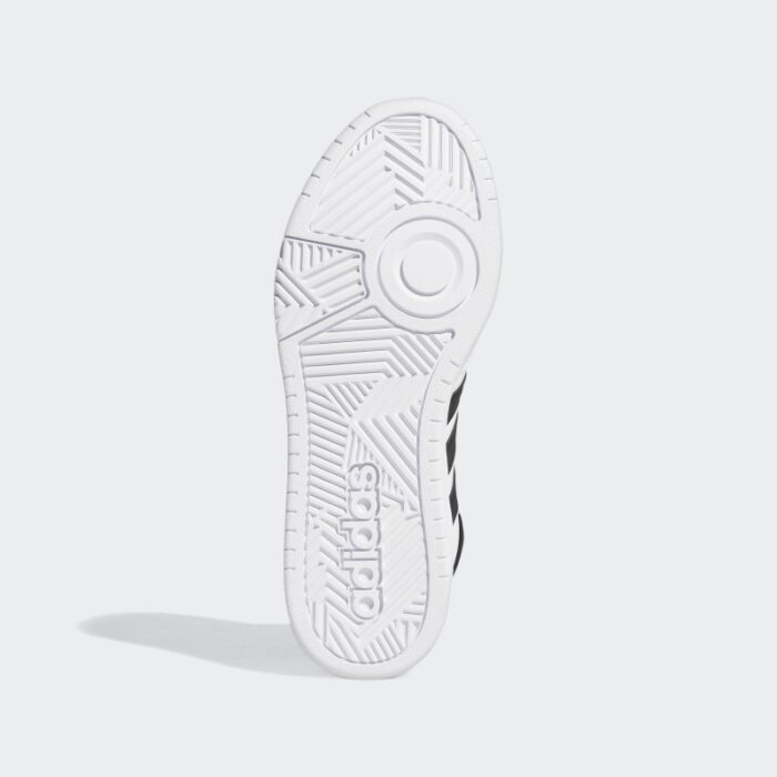 ⁦adidas Mens' Hoops 3.0 Mid Classic Vintage Shoes - White- حذاء اديداس هوبس 3.0 ميد كلاسيك للرجال لون ابيض⁩ - الصورة ⁦4⁩