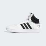 ⁦adidas Mens' Hoops 3.0 Mid Classic Vintage Shoes - White- حذاء اديداس هوبس 3.0 ميد كلاسيك للرجال لون ابيض⁩ - الصورة ⁦5⁩