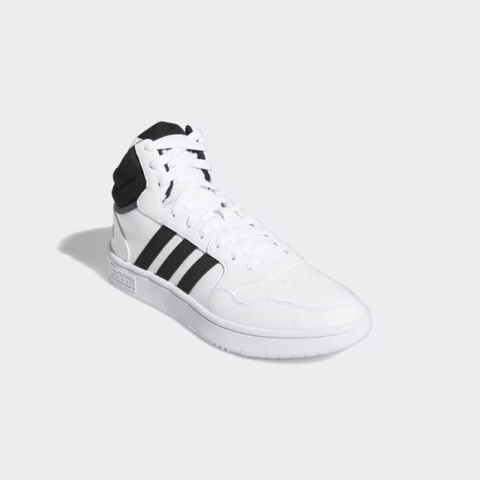 ⁦adidas Mens' Hoops 3.0 Mid Classic Vintage Shoes - White- حذاء اديداس هوبس 3.0 ميد كلاسيك للرجال لون ابيض⁩ - الصورة ⁦6⁩