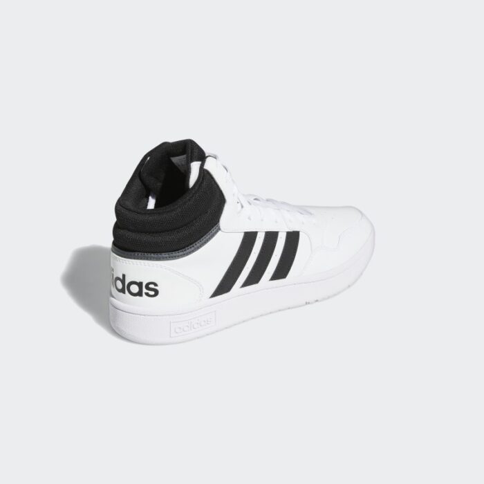 ⁦adidas Mens' Hoops 3.0 Mid Classic Vintage Shoes - White- حذاء اديداس هوبس 3.0 ميد كلاسيك للرجال لون ابيض⁩ - الصورة ⁦7⁩