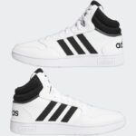 ⁦adidas Mens' Hoops 3.0 Mid Classic Vintage Shoes - White- حذاء اديداس هوبس 3.0 ميد كلاسيك للرجال لون ابيض⁩ - الصورة ⁦10⁩