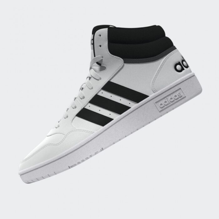 ⁦adidas Mens' Hoops 3.0 Mid Classic Vintage Shoes - White- حذاء اديداس هوبس 3.0 ميد كلاسيك للرجال لون ابيض⁩ - الصورة ⁦13⁩
