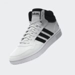 ⁦adidas Mens' Hoops 3.0 Mid Classic Vintage Shoes - White- حذاء اديداس هوبس 3.0 ميد كلاسيك للرجال لون ابيض⁩ - الصورة ⁦14⁩