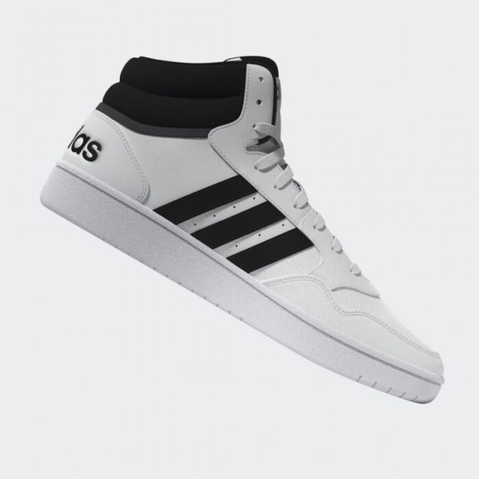 ⁦adidas Mens' Hoops 3.0 Mid Classic Vintage Shoes - White- حذاء اديداس هوبس 3.0 ميد كلاسيك للرجال لون ابيض⁩ - الصورة ⁦17⁩