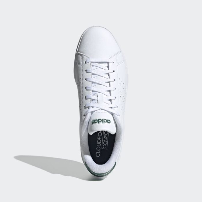 ⁦adidas Mens' Advantage 2.0 Shoes - White- حذاء اديداس أدفانتيج 2.0 للرجال لون ابيض⁩ - الصورة ⁦3⁩
