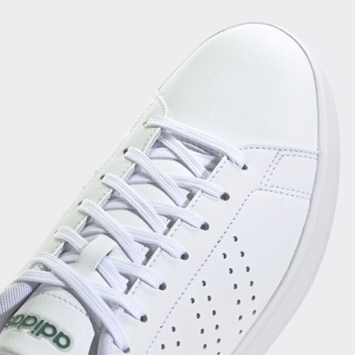 ⁦adidas Mens' Advantage 2.0 Shoes - White- حذاء اديداس أدفانتيج 2.0 للرجال لون ابيض⁩ - الصورة ⁦8⁩