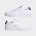 ⁦adidas Mens' Advantage 2.0 Shoes - White- حذاء اديداس أدفانتيج 2.0 للرجال لون ابيض⁩ - الصورة ⁦10⁩