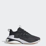 ⁦adidas Mens' Alphaboost V2 Shoes - Black- حذاء اديداس الفا بوست في 2 للرجال لون أسود ونعل أبيض⁩ - الصورة ⁦2⁩