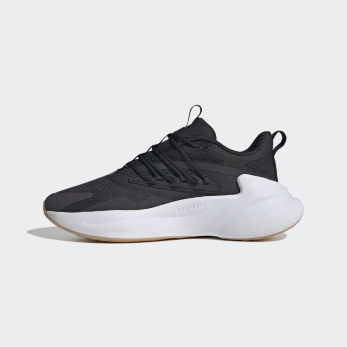 ⁦adidas Mens' Alphaboost V2 Shoes - Black- حذاء اديداس الفا بوست في 2 للرجال لون أسود ونعل أبيض⁩ - الصورة ⁦5⁩