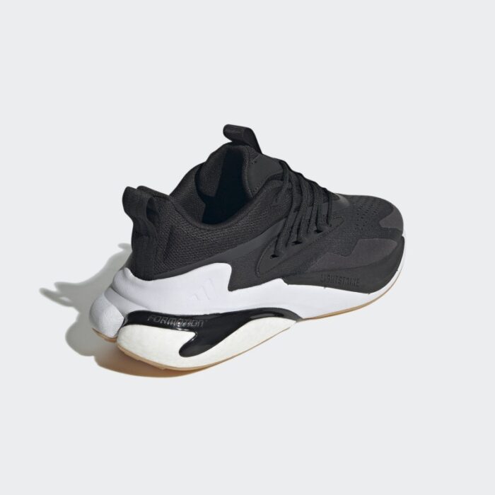 ⁦adidas Mens' Alphaboost V2 Shoes - Black- حذاء اديداس الفا بوست في 2 للرجال لون أسود ونعل أبيض⁩ - الصورة ⁦7⁩