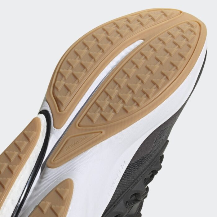 ⁦adidas Mens' Alphaboost V2 Shoes - Black- حذاء اديداس الفا بوست في 2 للرجال لون أسود ونعل أبيض⁩ - الصورة ⁦9⁩