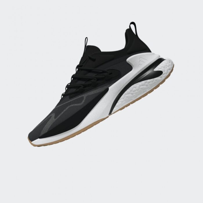 ⁦adidas Mens' Alphaboost V2 Shoes - Black- حذاء اديداس الفا بوست في 2 للرجال لون أسود ونعل أبيض⁩ - الصورة ⁦11⁩
