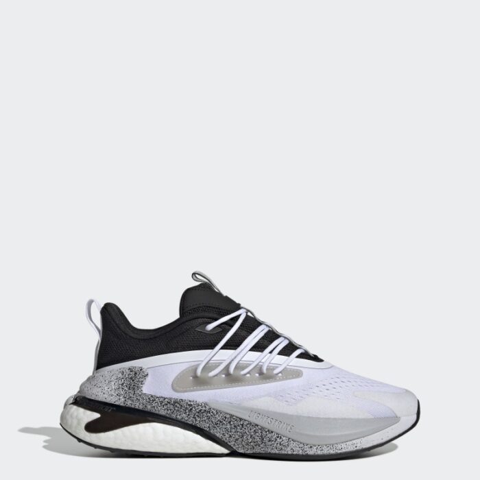 ⁦adidas Mens' Alphaboost V2 Shoes - White- حذاء اديداس الفا بوست في 2 للرجال لون أبيض⁩ - الصورة ⁦2⁩
