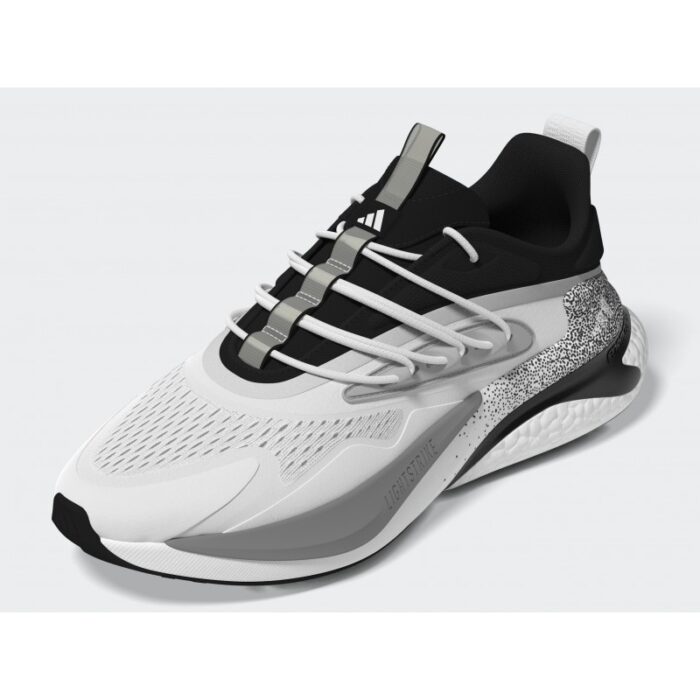 ⁦adidas Mens' Alphaboost V2 Shoes - White- حذاء اديداس الفا بوست في 2 للرجال لون أبيض⁩ - الصورة ⁦10⁩