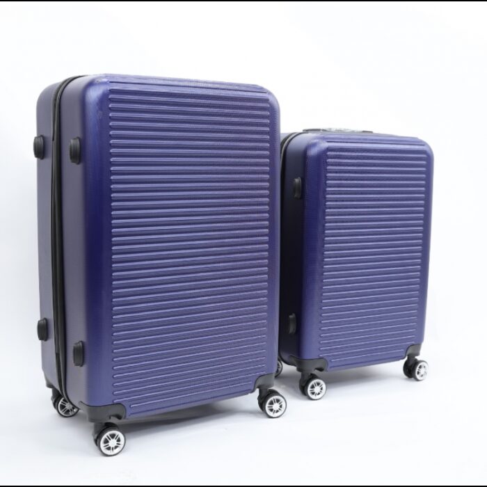 ⁦طقم حقائب سفر (3 قطع) بعدة أحجام لون أزرق⁩ - الصورة ⁦2⁩