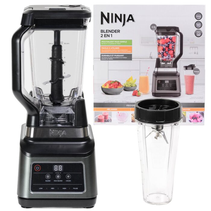 ⁦خلاط نينجا 1200 واط مع وعائين 2.1 لتر + 700 مل⁩ - الصورة ⁦9⁩