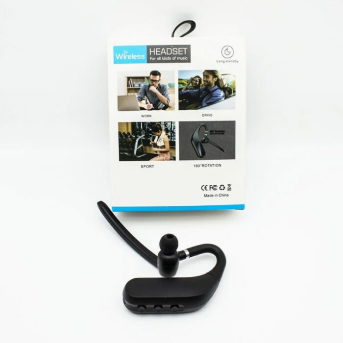 ⁦سماعة لاسلكية مع شاشة Kj12 Hand Free Earphone Noise Reduction Wireless Headset Ear Hook⁩ - الصورة ⁦3⁩
