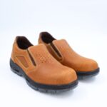 حذاء عمل مقدمة بدون حديد قصير الكاحل للرجال لون عسلي