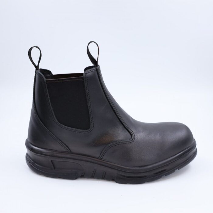 ⁦بسطار جلد بدون حديد من Punto للرجال لون أسود⁩ - الصورة ⁦2⁩