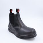 ⁦بسطار جلد بدون حديد من Punto للرجال لون أسود⁩ - الصورة ⁦5⁩