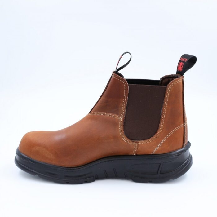 ⁦بسطار جلد بدون حديد من Punto للرجال لون بني غامق⁩ - الصورة ⁦3⁩