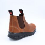 ⁦بسطار جلد بدون حديد من Punto للرجال لون بني غامق⁩ - الصورة ⁦4⁩