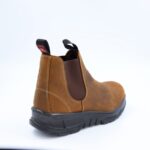 ⁦بسطار جلد بدون حديد من Punto للرجال لون عسلي غامق⁩ - الصورة ⁦4⁩